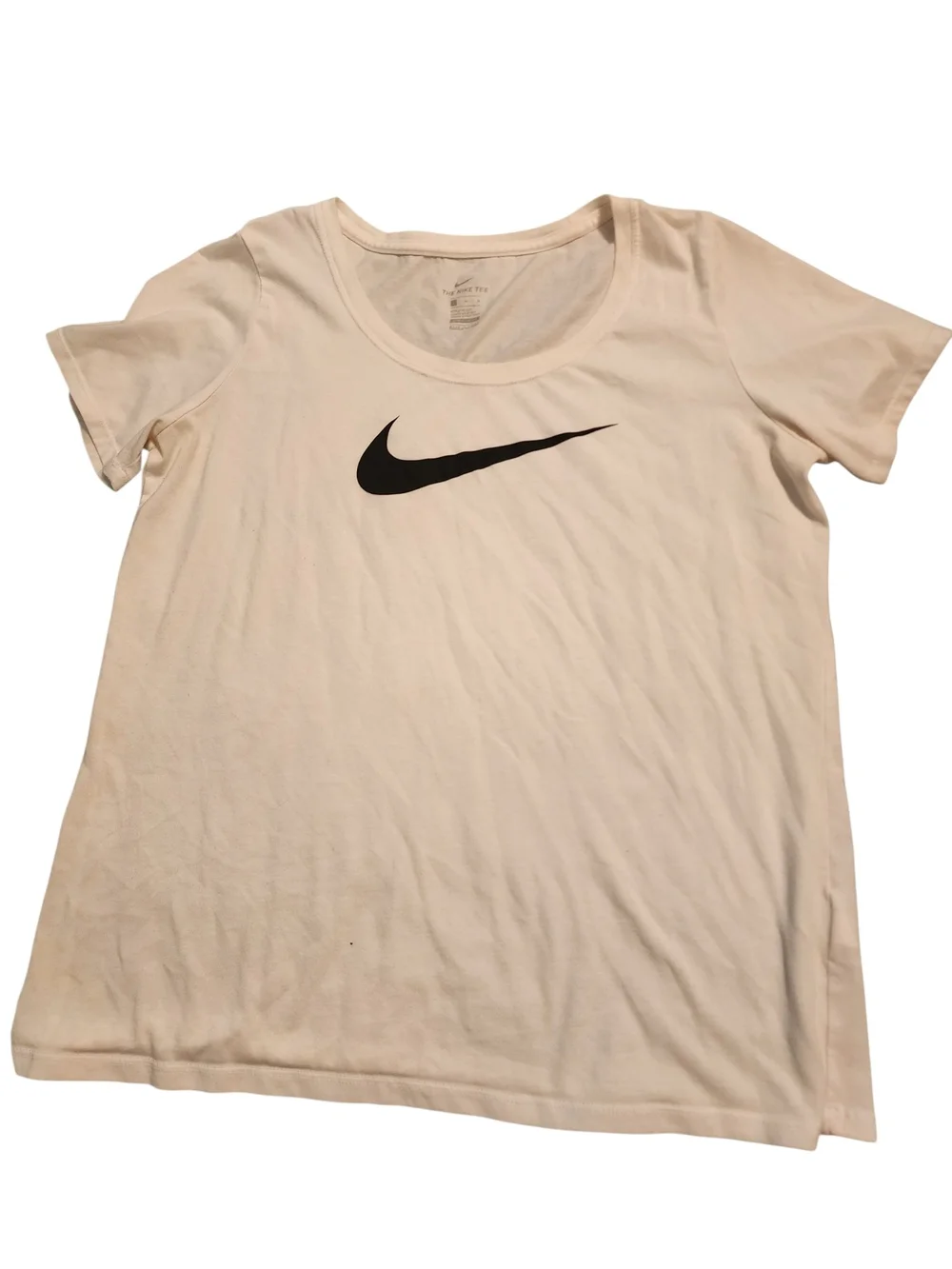 Nike Cream T-Shirt with Black Swoosh